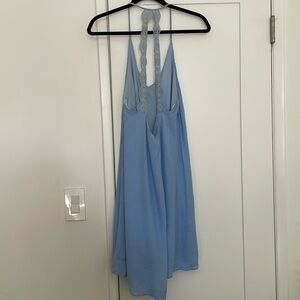 ASTR Light Blue Lace Back Shift Dress